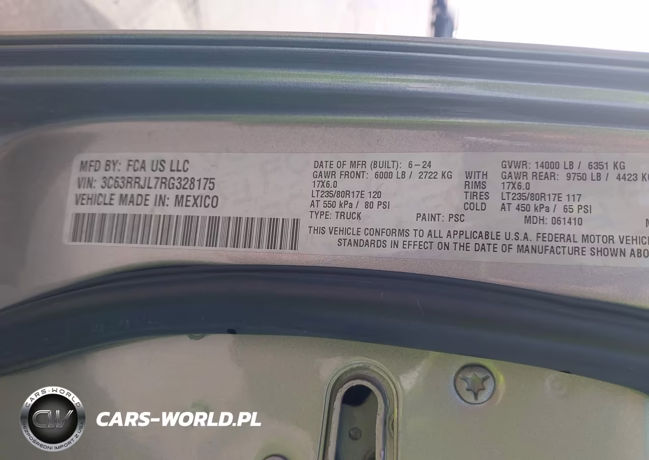 2024 Ram 3500 Laramie 4X4 8' Box VIN:3C63RRJL7RG328175 - 8