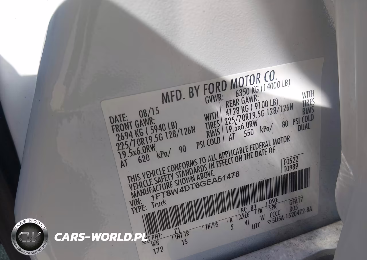 2016 Ford F-450 Xl VIN:1FT8W4DT6GEA51478 - 9