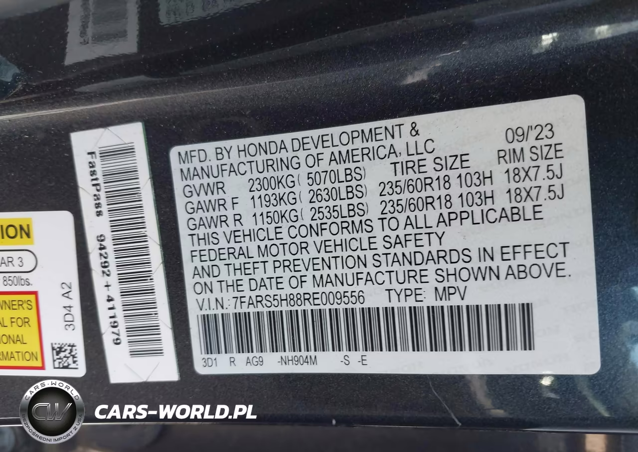 2024 Honda Cr-V Hybrid Sport-L VIN:7FARS5H88RE009556 - 9