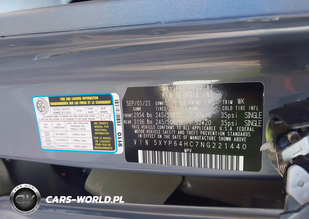 2022 Kia Telluride S VIN:5XYP64HC7NG221440 - 9