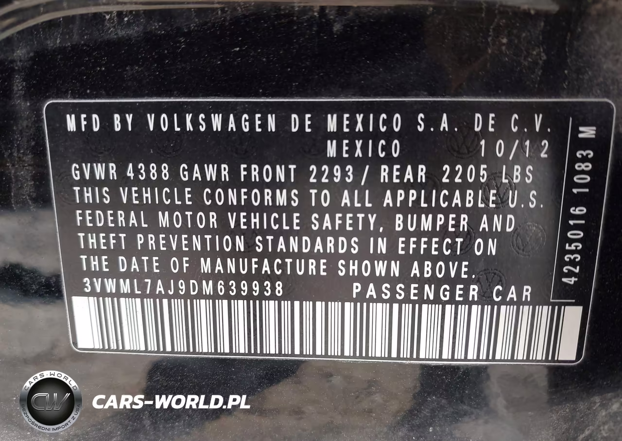 2013 Volkswagen Jetta Sportwagen 2.0L Tdi VIN:3VWML7AJ9DM639938 - 9
