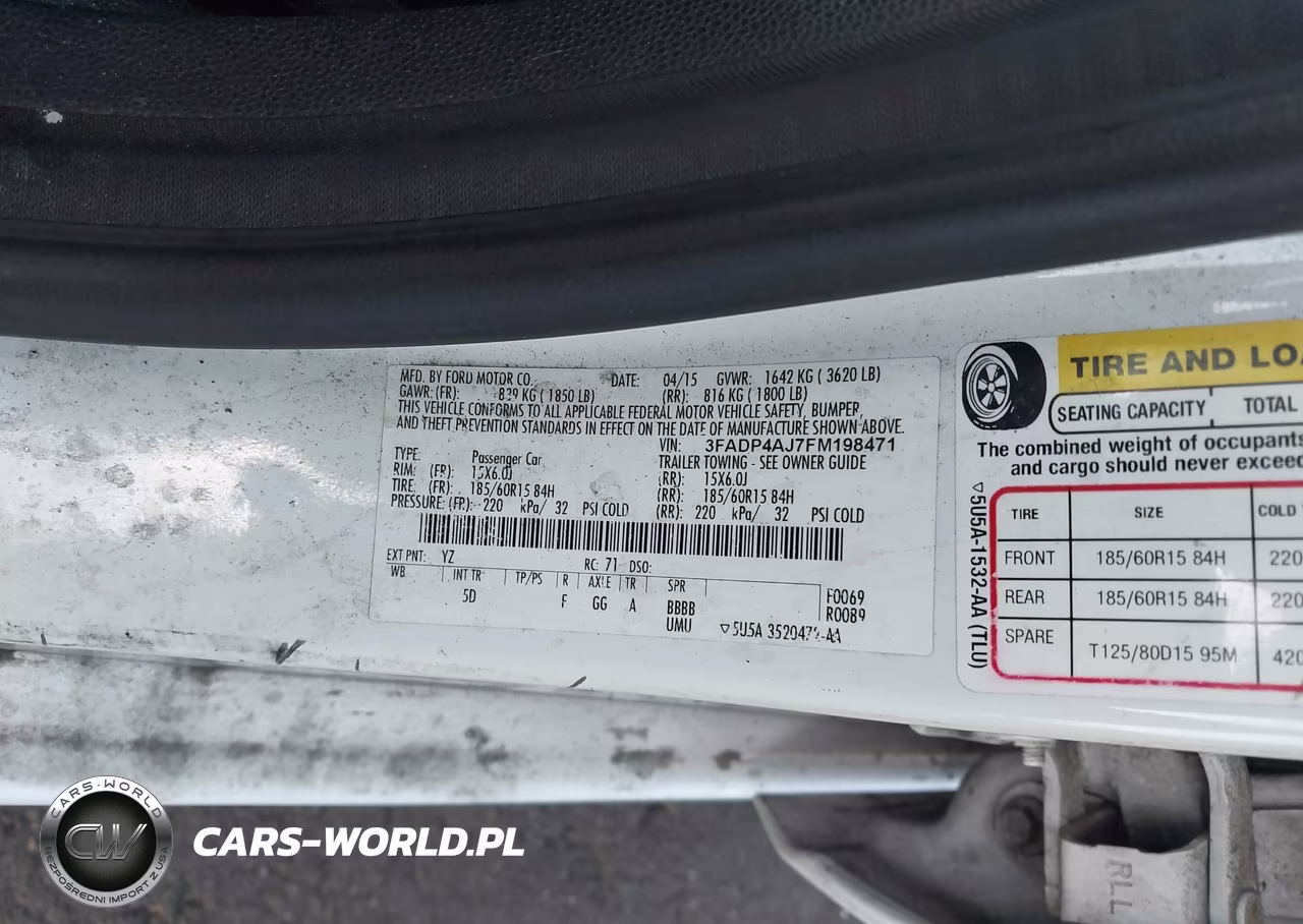 2015 Ford Fiesta S VIN:3FADP4AJ7FM198471 - 9