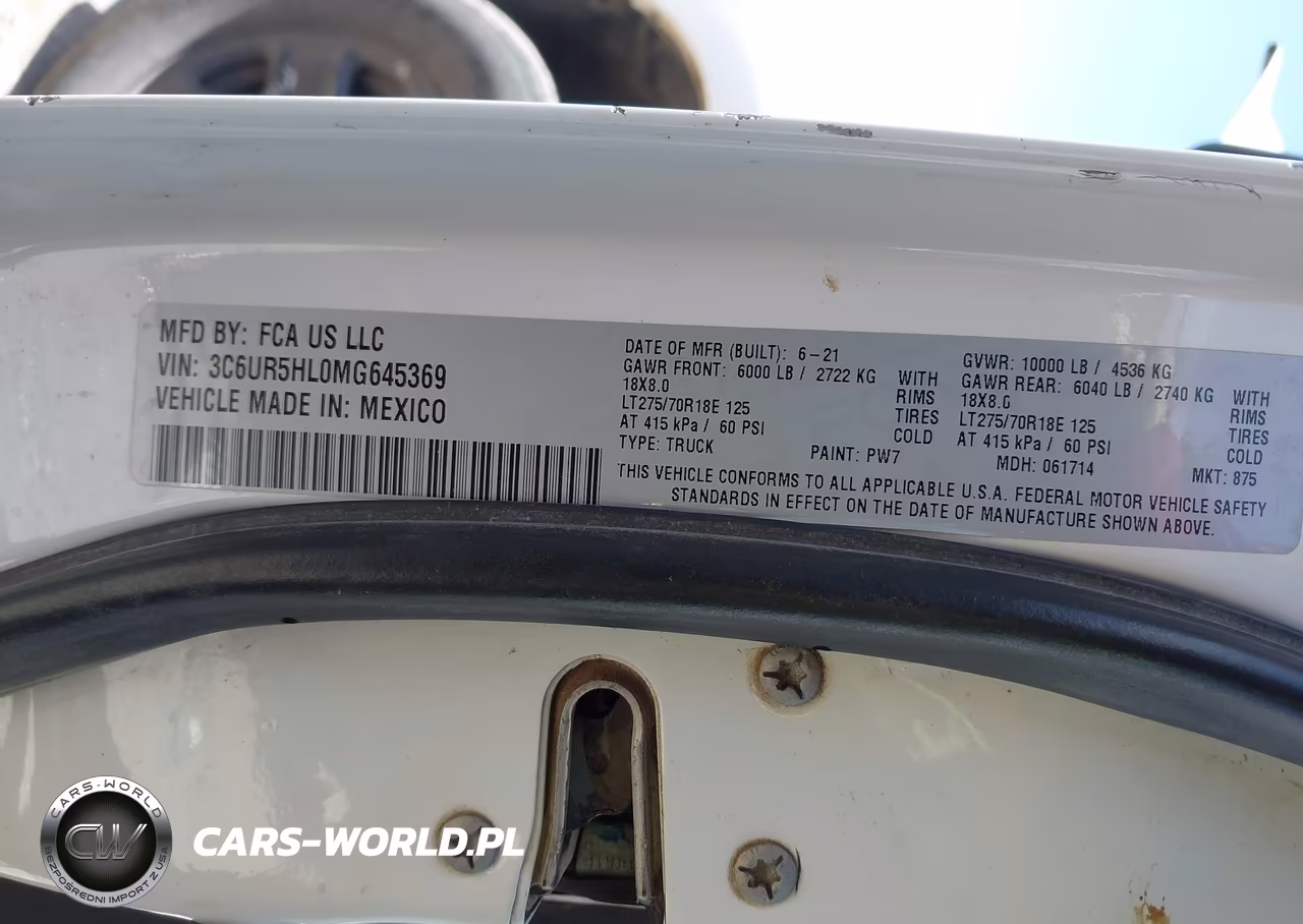 2021 Ram 2500 Tradesman VIN:3C6UR5HL0MG645369 - 9