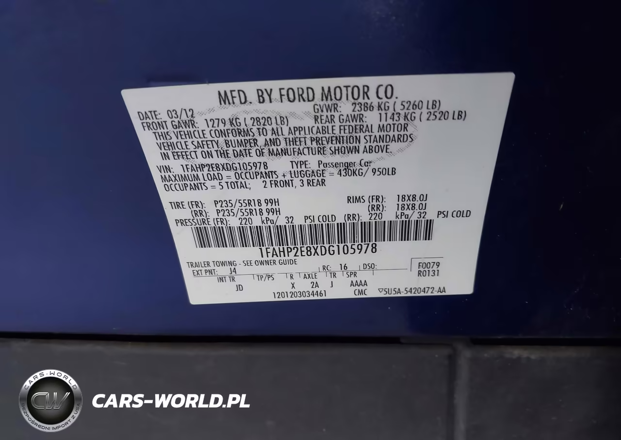 2013 Ford Taurus Sel VIN:1FAHP2E8XDG105978 - 9