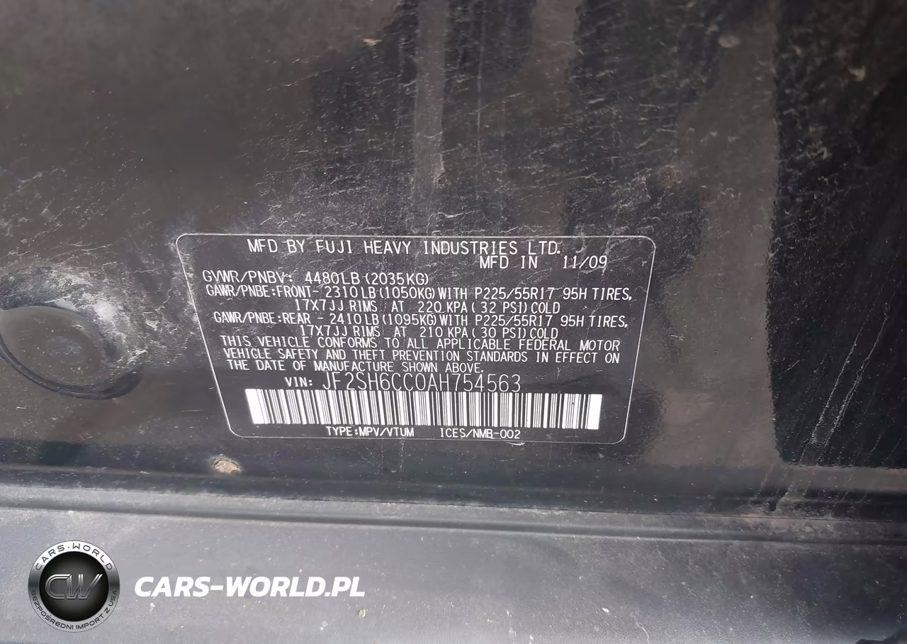 2010 Subaru Forester 2.5X Premium VIN:JF2SH6CC0AH754563 - 9