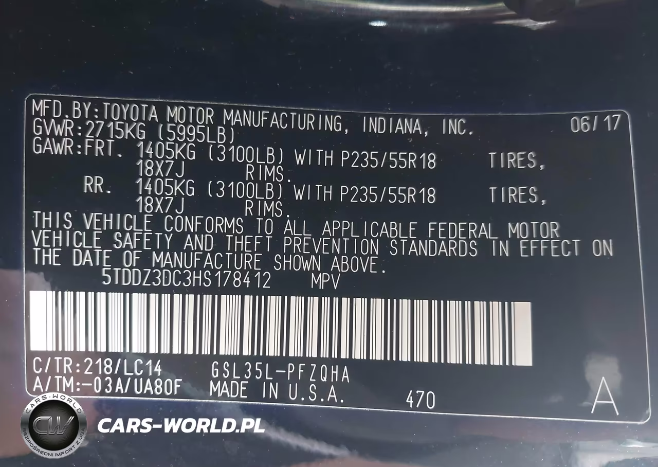 2017 Toyota Sienna Xle 7 Passenger VIN:5TDDZ3DC3HS178412 - 9