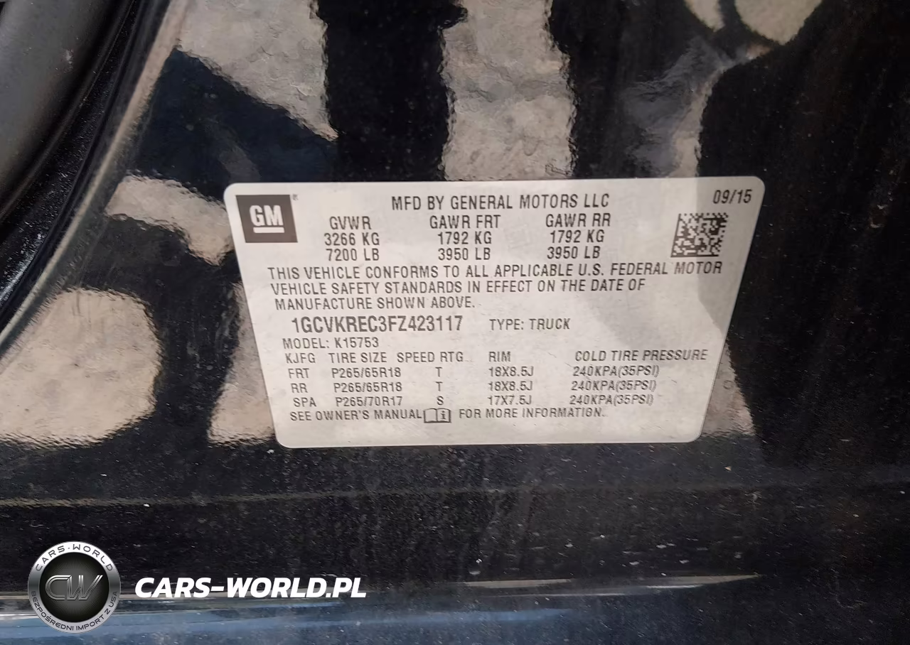 2015 Chevrolet Silverado 1500 Lt VIN:1GCVKREC3FZ423117 - 9