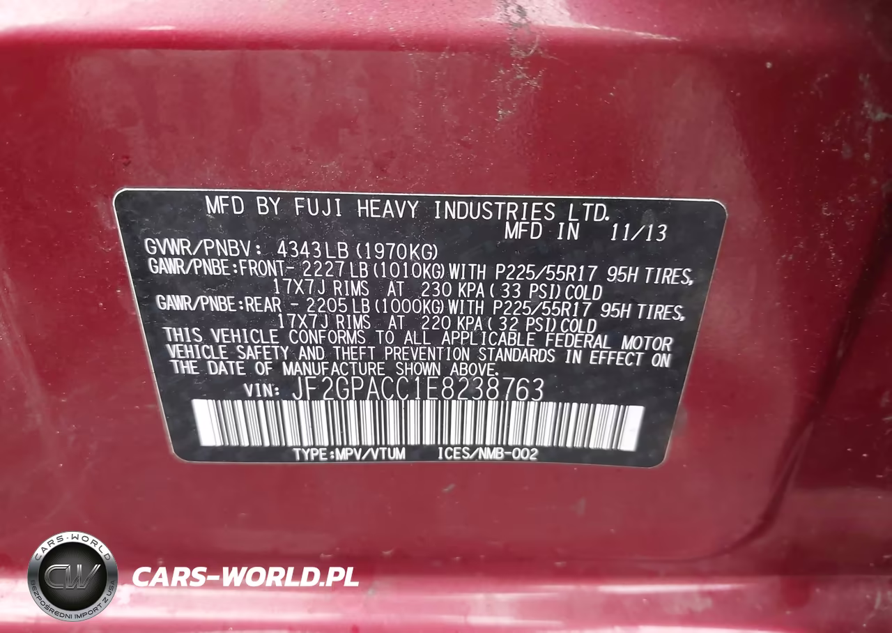 2014 Subaru Xv Crosstrek 2.0I Premium VIN:JF2GPACC1E8238763 - 9