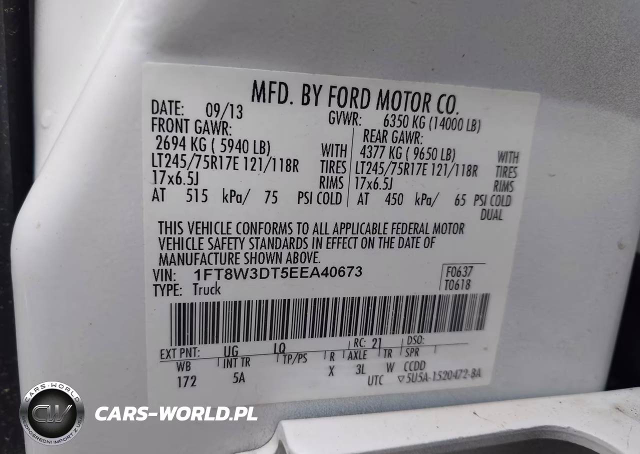 2014 Ford F-350 Lariat-Xl-Xlt VIN:1FT8W3DT5EEA40673 - 8