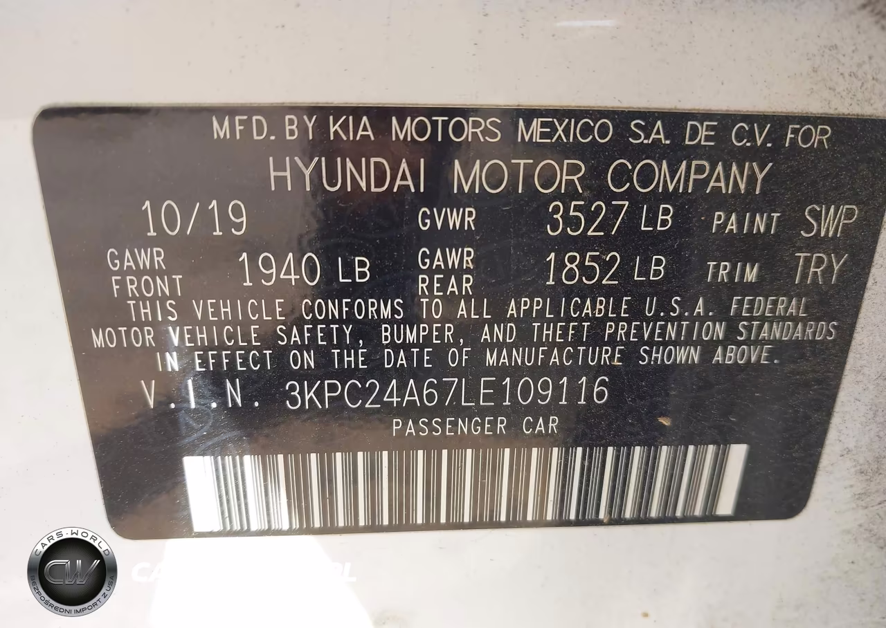 2020 Hyundai Accent Se VIN:3KPC24A67LE109116 - 9