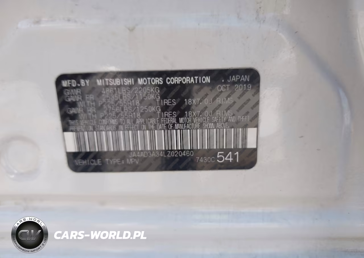 2020 Mitsubishi Outlander Le 2.4-Se 2.4-Sel 2.4-Sp 2.4 VIN:JA4AD3A34LZ020460 - 9