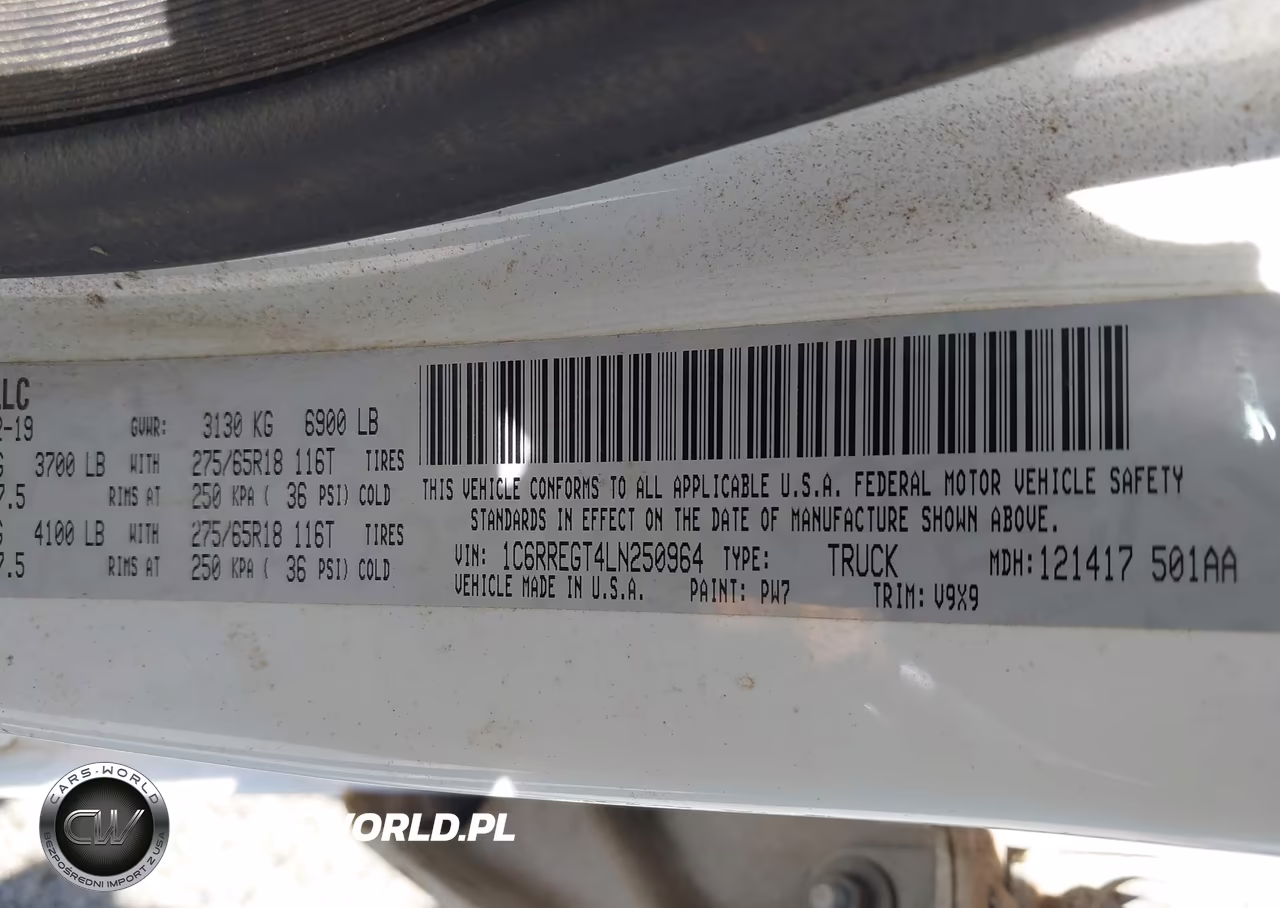 2020 Ram 1500 Tradesman 4X2 5'7 Box VIN:1C6RREGT4LN250964 - 9