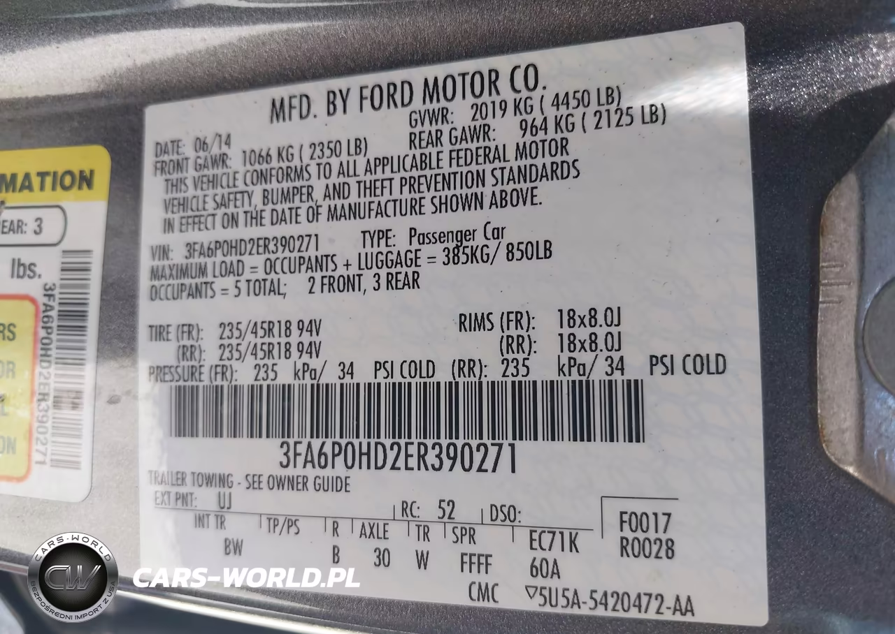2014 Ford Fusion Se VIN:3FA6P0HD2ER390271 - 9
