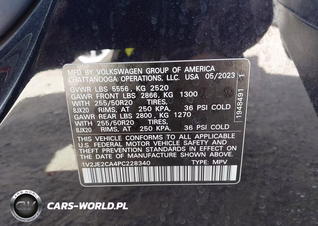 2023 Volkswagen Atlas Cross Sport 3.6L V6 Se W-Technology VIN:1V2JE2CA4PC228340 - 9