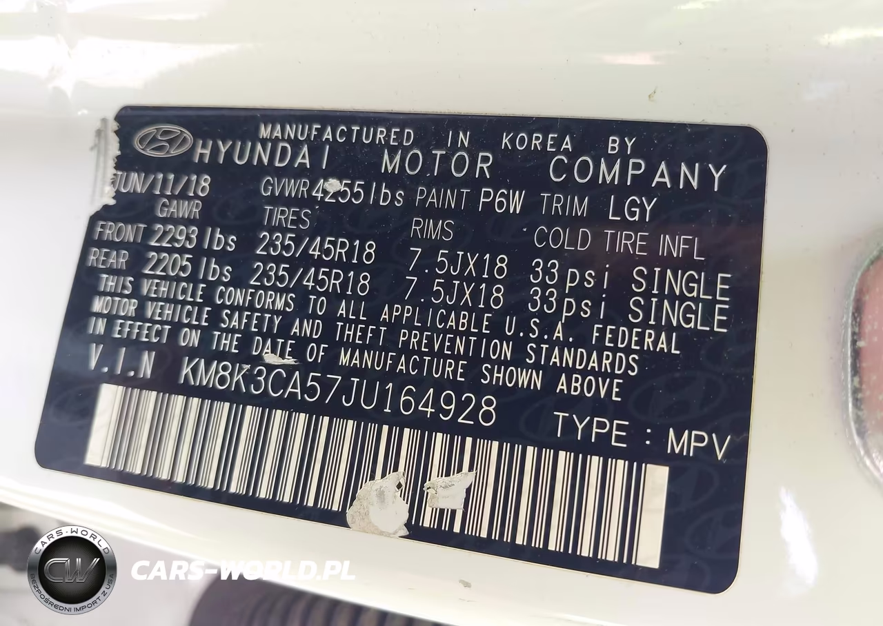 2018 Hyundai Kona Limited VIN:KM8K3CA57JU164928 - 9