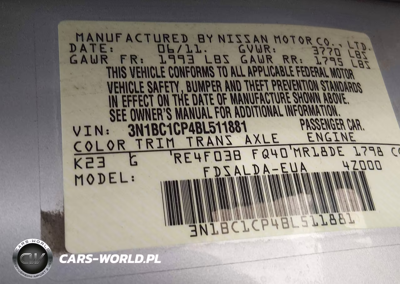 2011 Nissan Versa 1.8S VIN:3N1BC1CP4BL511881 - 9