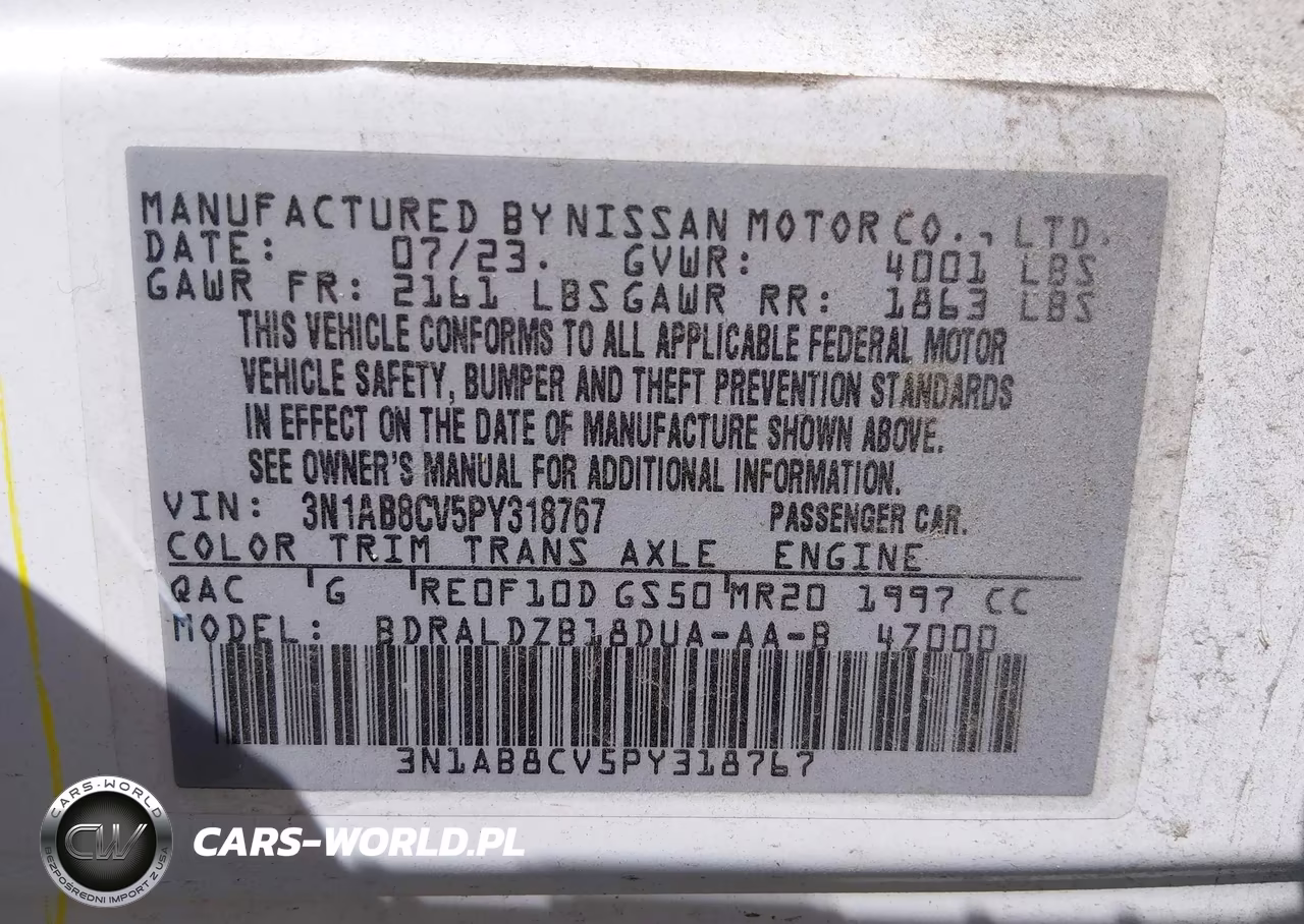 2023 Nissan Sentra Sv Xtronic Cvt VIN:3N1AB8CV5PY318767 - 9