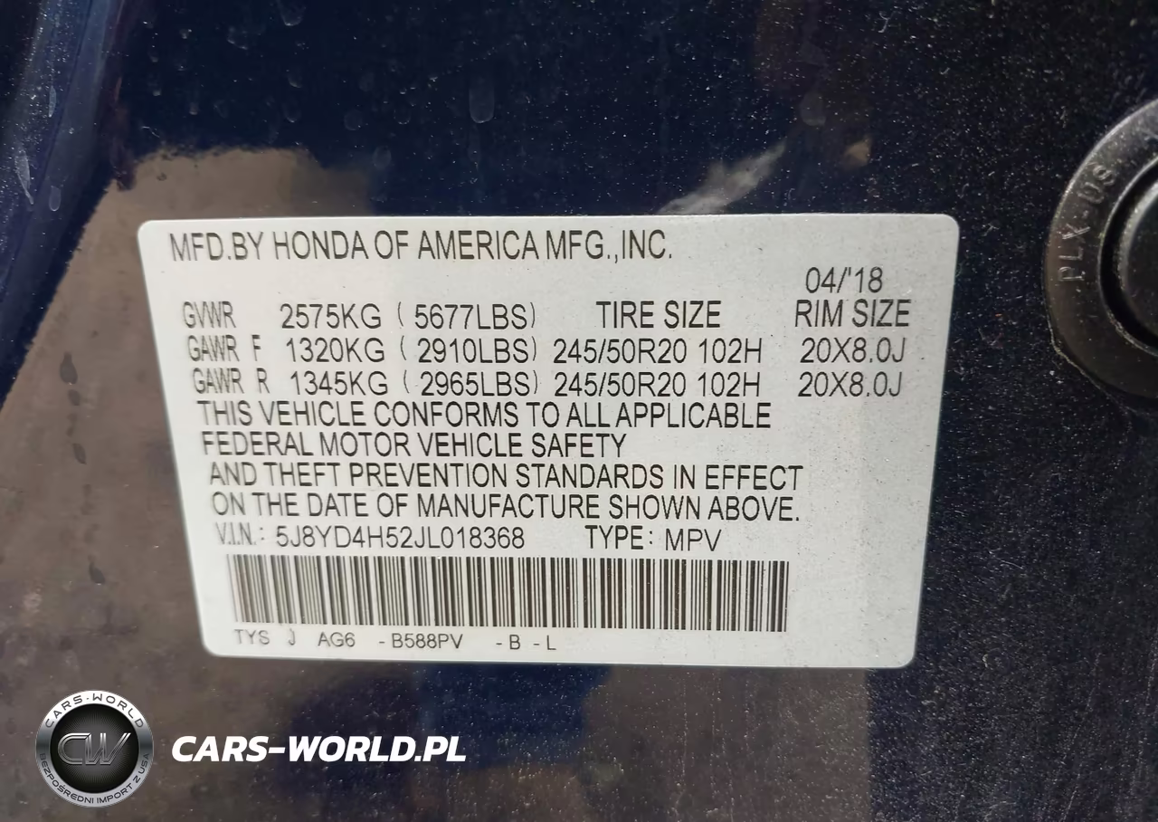 2018 Acura Mdx Technology Package Acurawatch Plus Pkg VIN:5J8YD4H52JL018368 - 9
