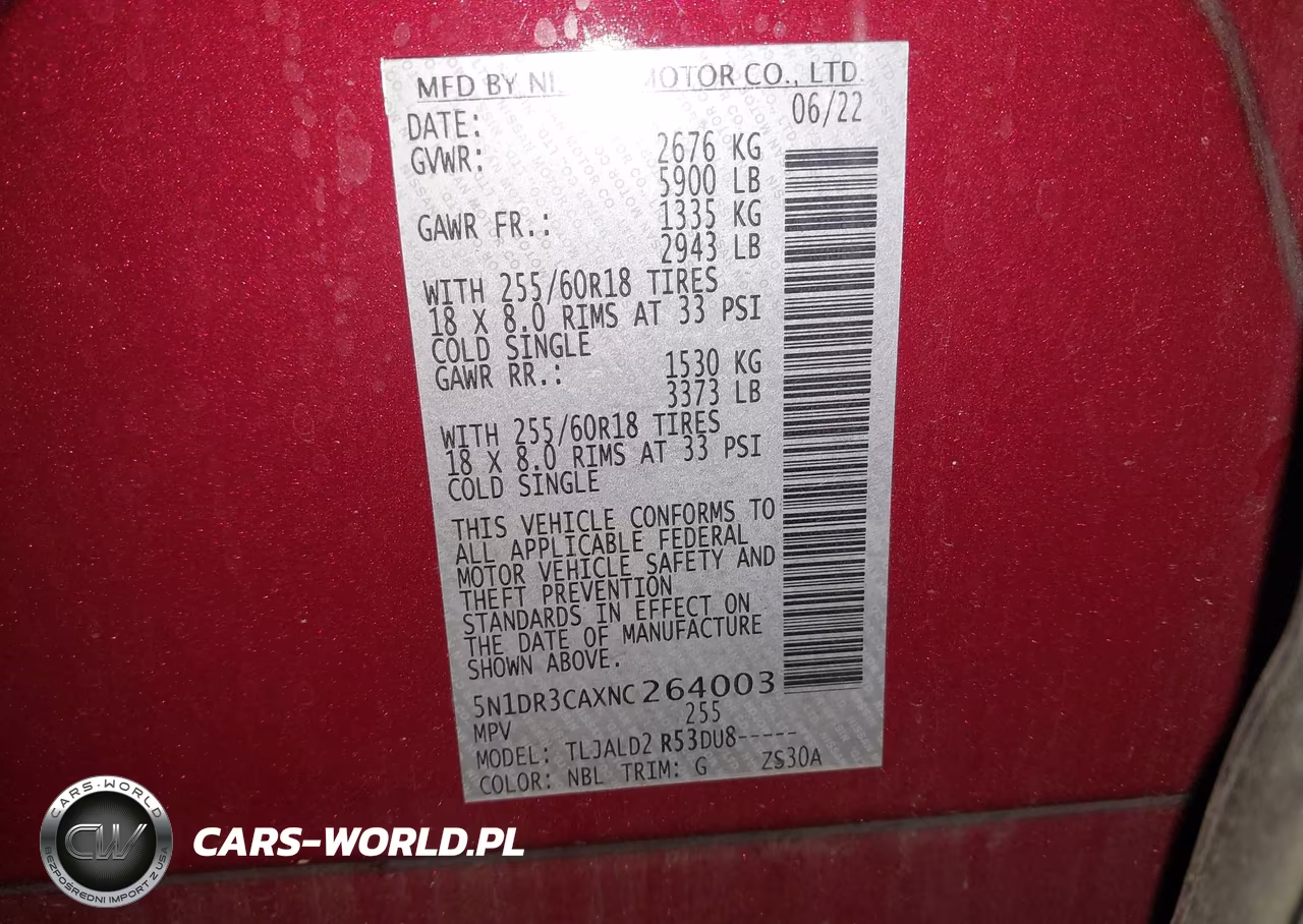 2022 Nissan Pathfinder Sl 2Wd VIN:5N1DR3CAXNC264003 - 9