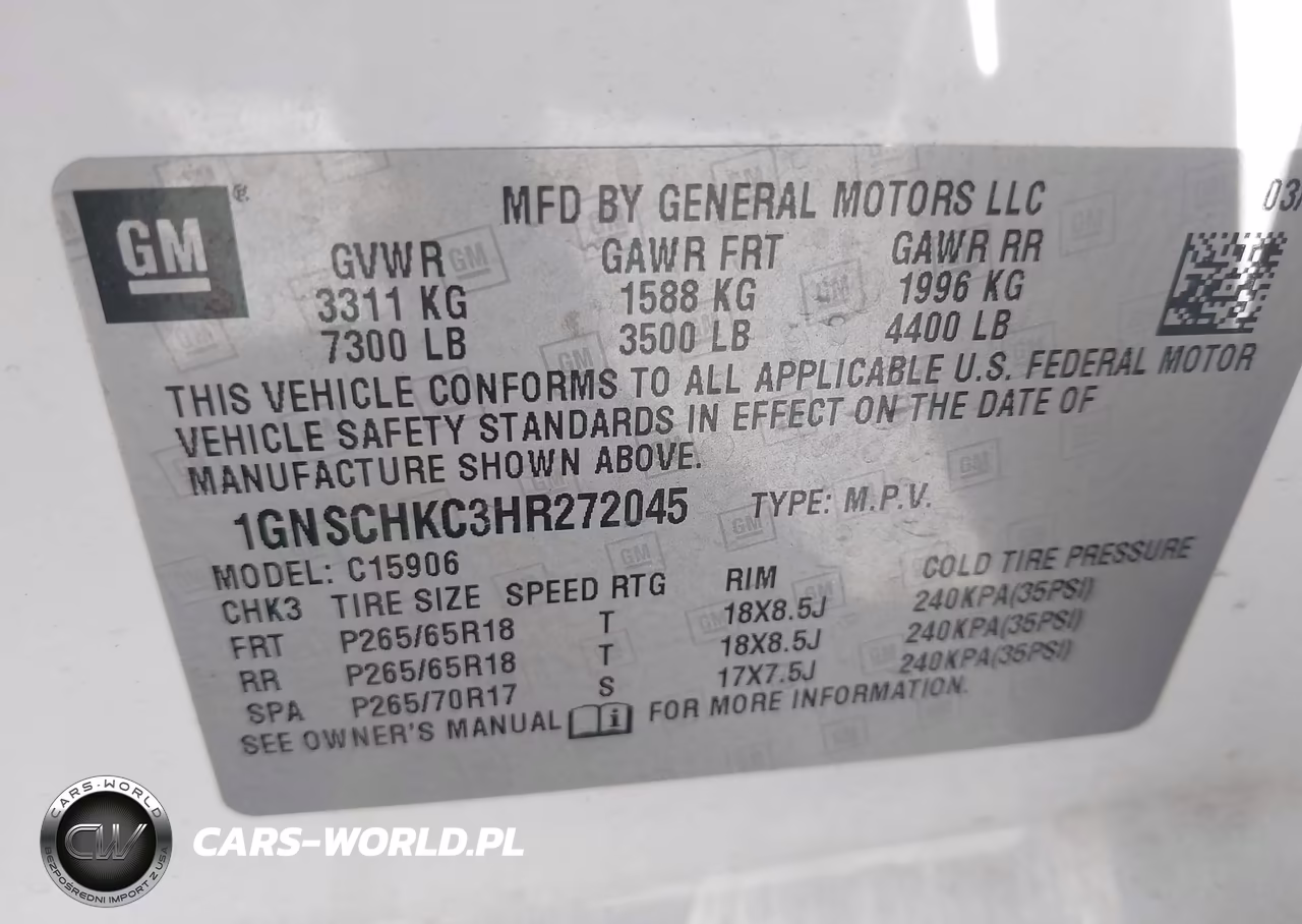 2017 Chevrolet Suburban Lt VIN:1GNSCHKC3HR272045 - 9
