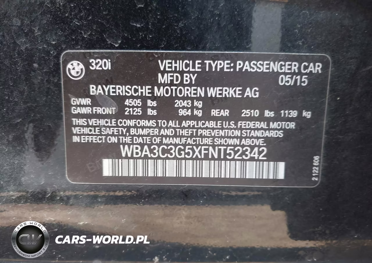 2015 BMW 320I xDrive VIN:WBA3C3G5XFNT52342 - 9