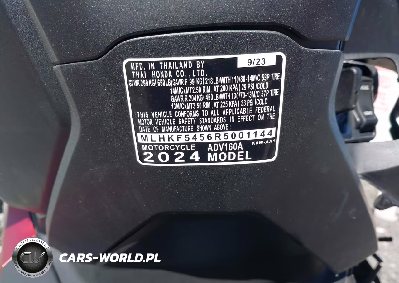 2024 Honda Adv160 A VIN:MLHKF5456R5001144 - 10