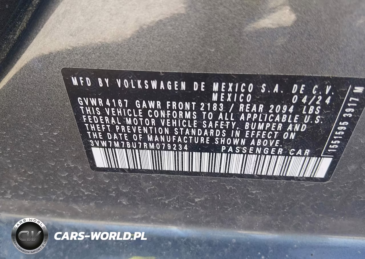 2024 Volkswagen Jetta 1.5T Se VIN:3VW7M7BU7RM079234 - 9