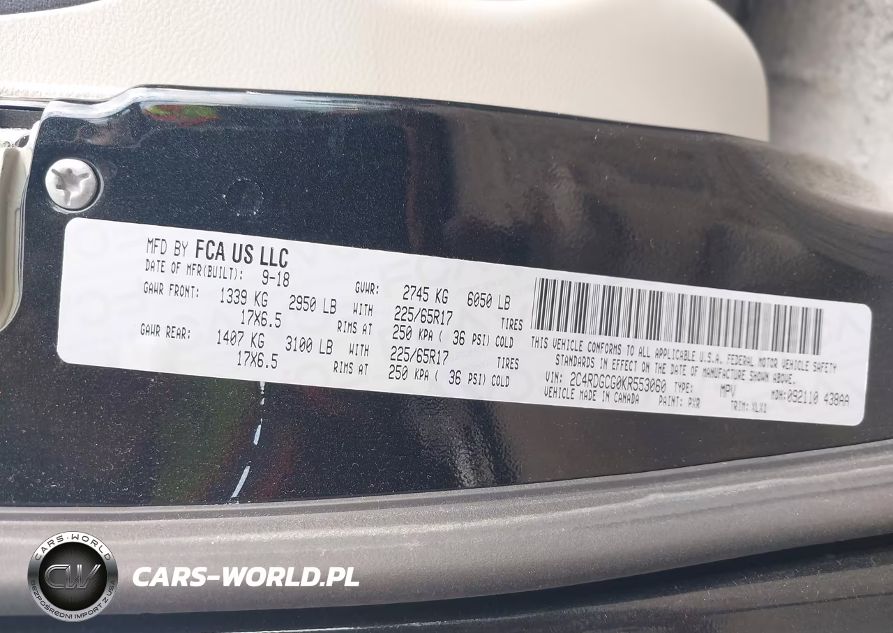 2019 Dodge Grand Caravan Sxt VIN:2C4RDGCG0KR553060 - 9