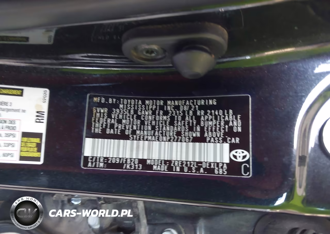 2022 Toyota Corolla Le VIN:5YFEPMAE0NP277067 - 9