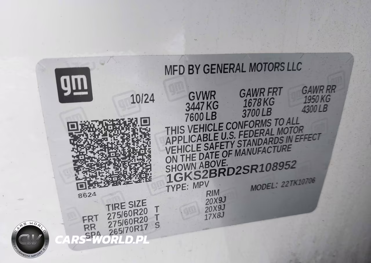 2025 GMC Yukon 4Wd Elevation VIN:1GKS2BRD2SR108952 - 9