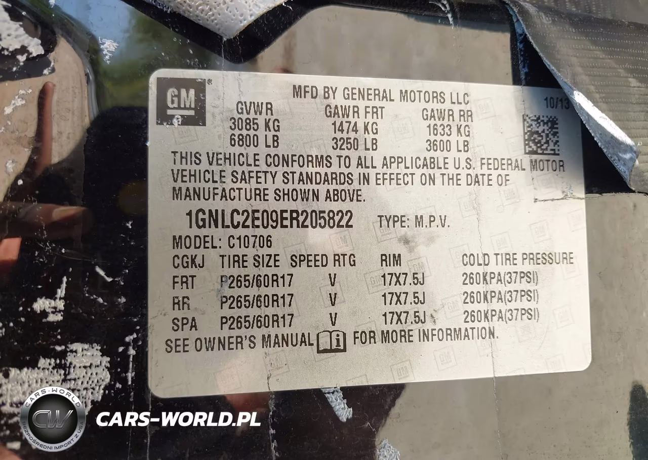 2014 Chevrolet Tahoe Commercial VIN:1GNLC2E09ER205822 - 9