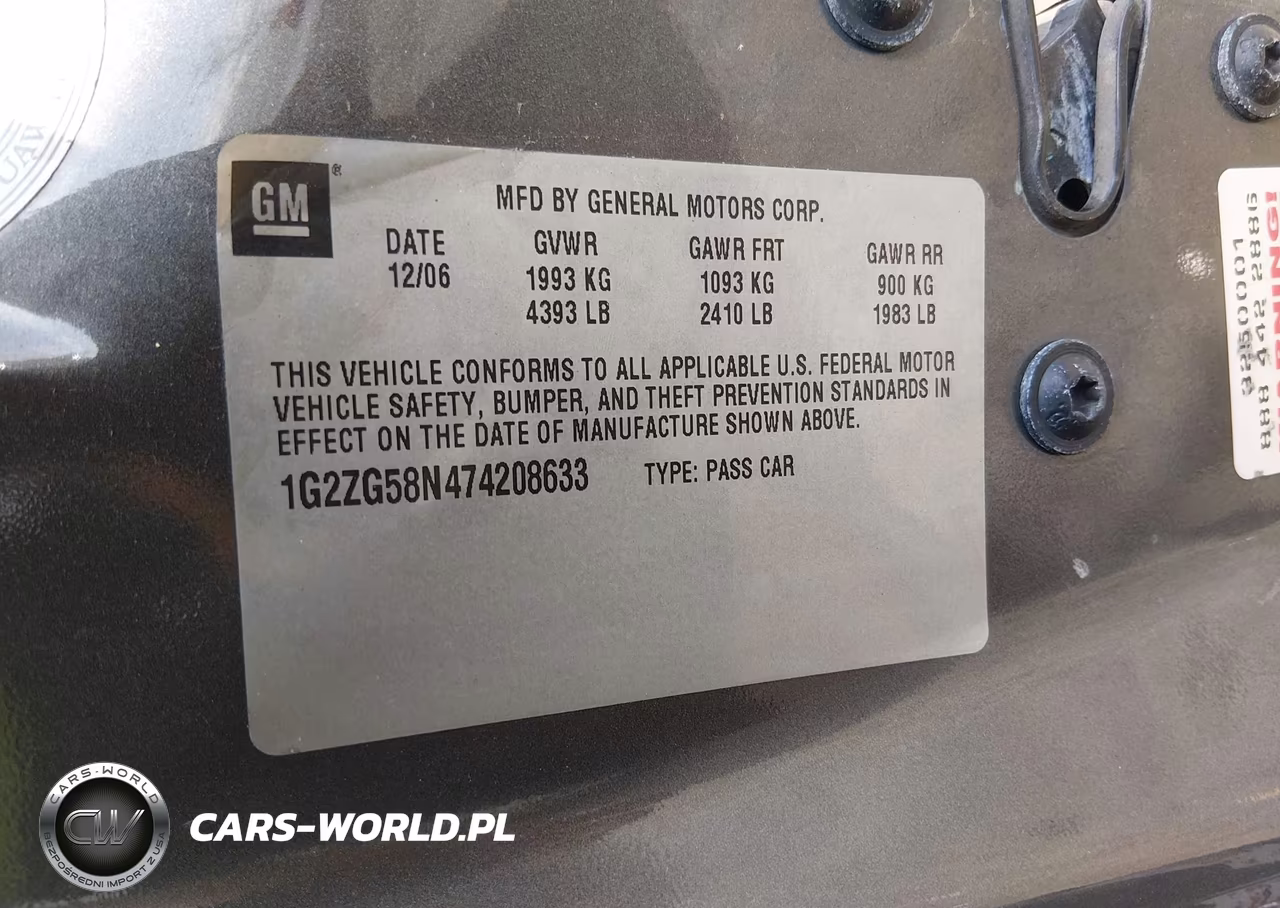 2007 Pontiac G6 VIN:1G2ZG58N474208633 - 9