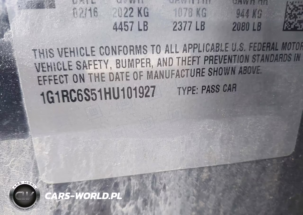 2017 Chevrolet Volt Lt VIN:1G1RC6S51HU101927 - 9