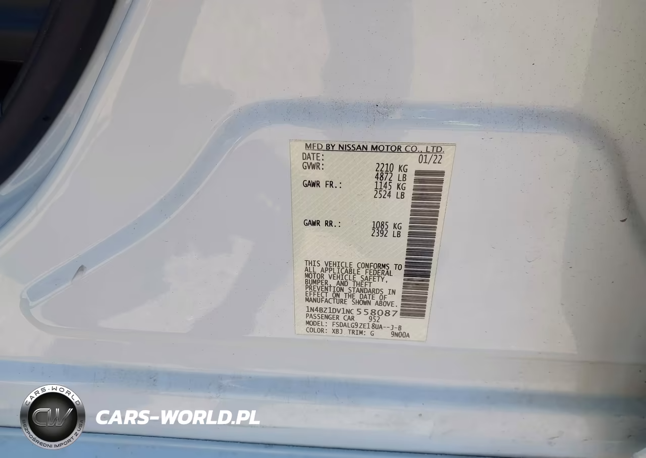 2022 Nissan Leaf Sl Plus 62 Kwh VIN:1N4BZ1DV1NC558087 - 9