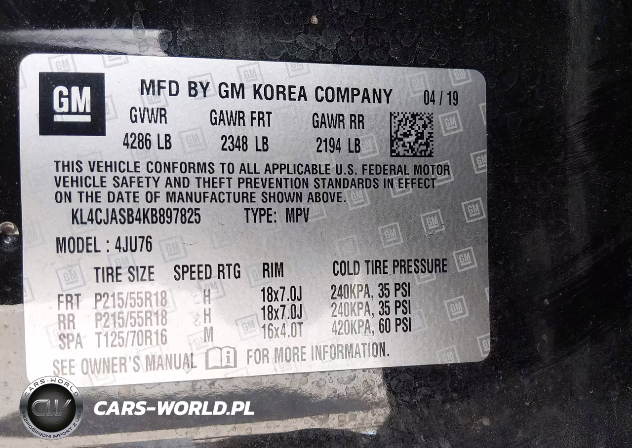 2019 Buick Encore Fwd Preferred VIN:KL4CJASB4KB897825 - 9