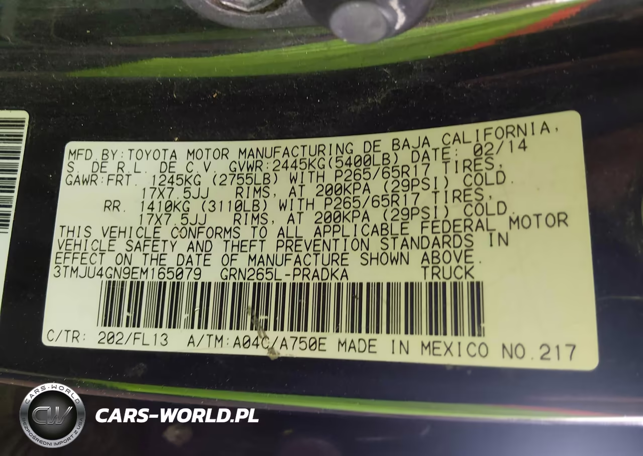 2014 Toyota Tacoma Prerunner V6 VIN:3TMJU4GN9EM165079 - 9