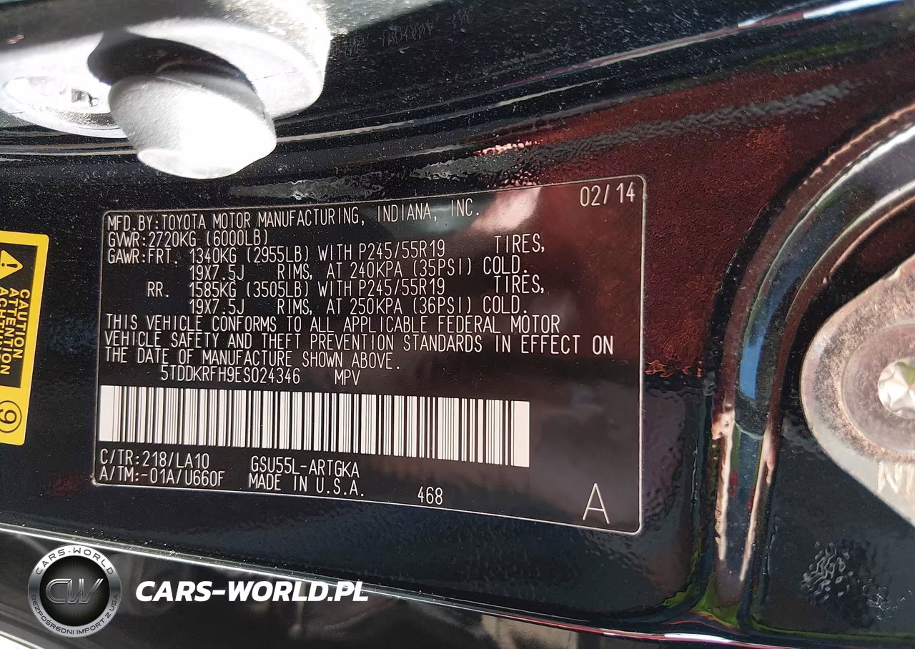 2014 Toyota Highlander Limited V6 VIN:5TDDKRFH9ES024346 - 9