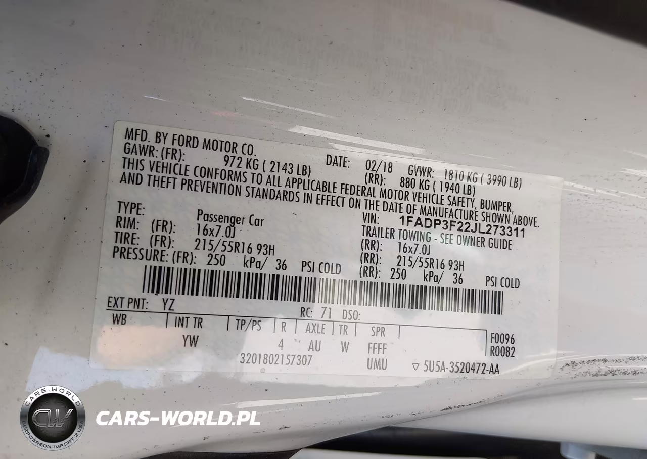 2018 Ford Focus Se VIN:1FADP3F22JL273311 - 9