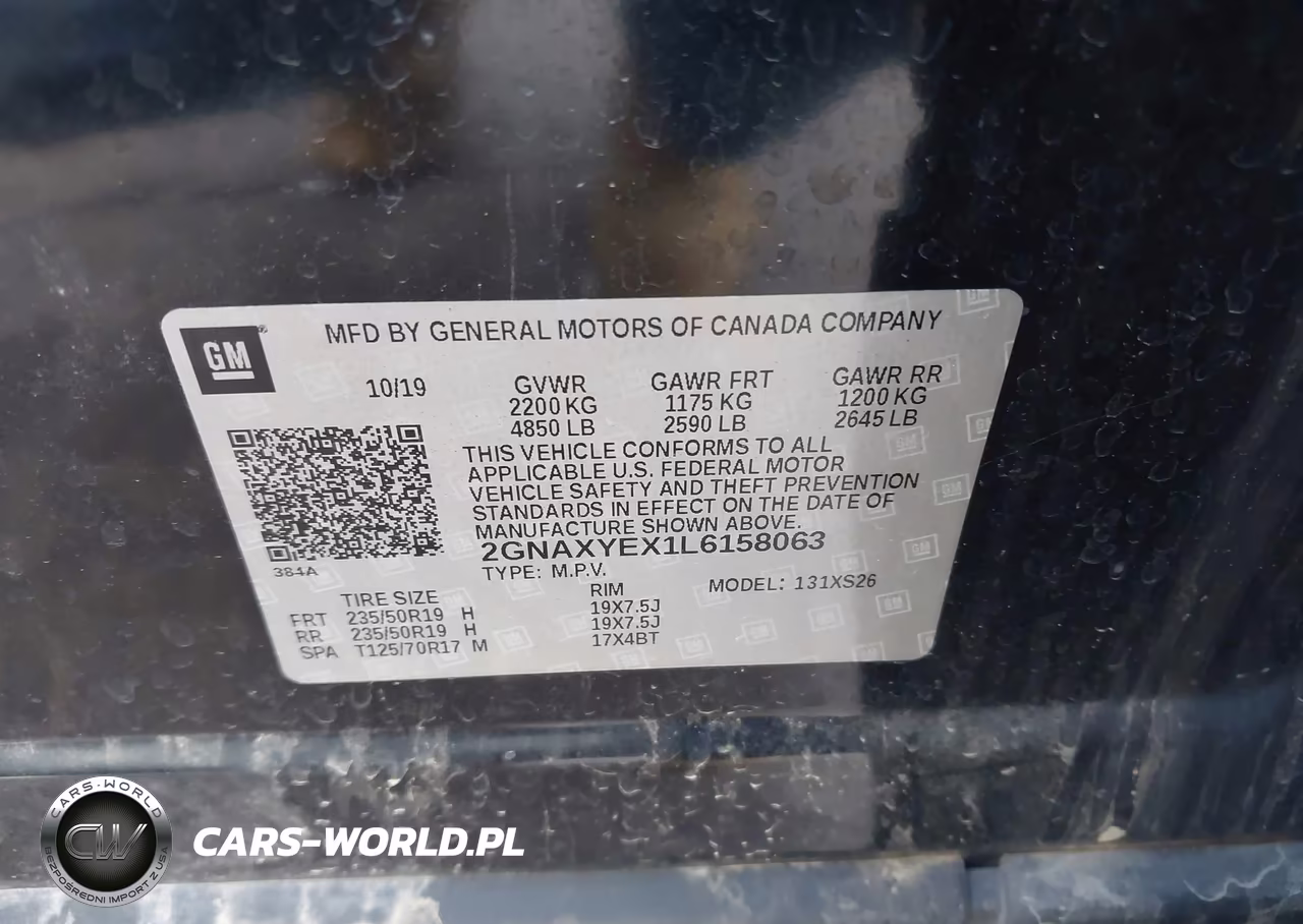 2020 Chevrolet Equinox Awd Premier 2.0L Turbo VIN:2GNAXYEX1L6158063 - 9