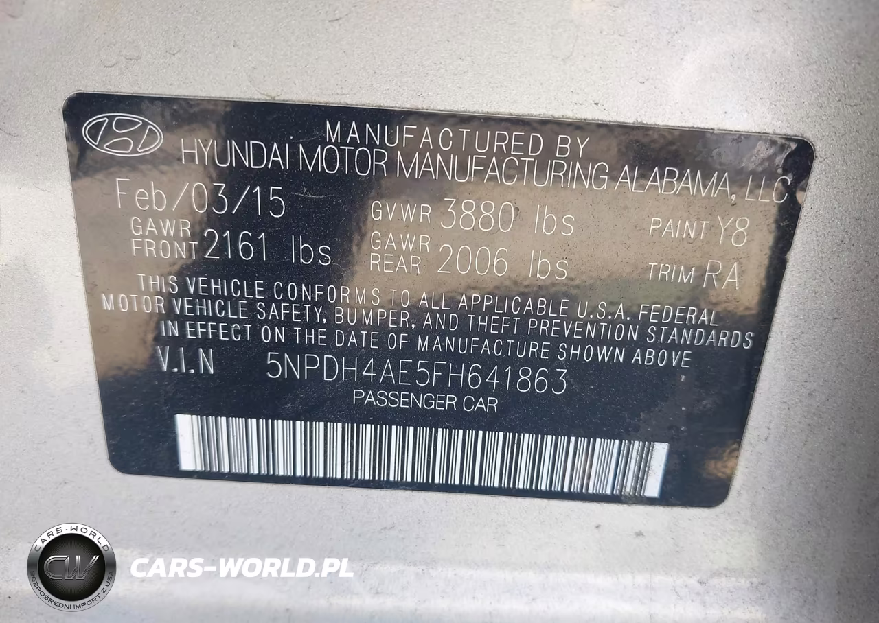2015 Hyundai Elantra Se VIN:5NPDH4AE5FH641863 - 9