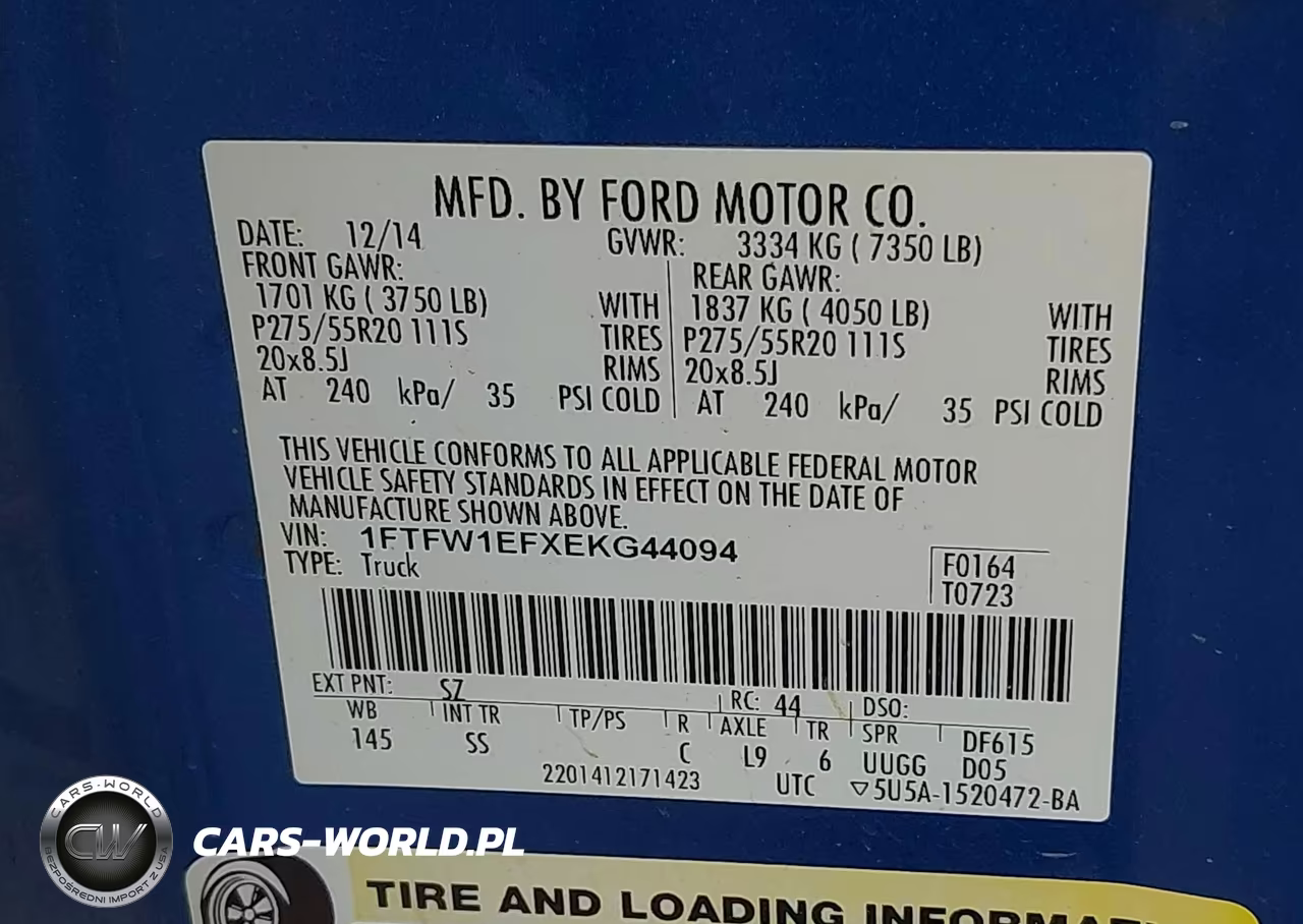 2014 Ford F-150 Stx VIN:1FTFW1EFXEKG44094 - 9