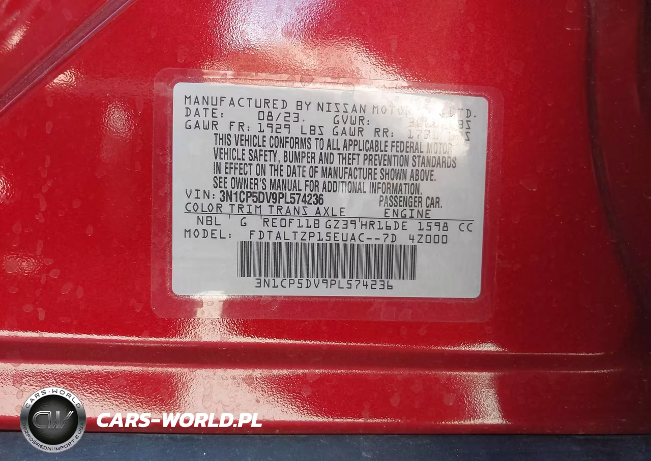 2023 Nissan Kicks Sr Xtronic Cvt VIN:3N1CP5DV9PL574236 - 9