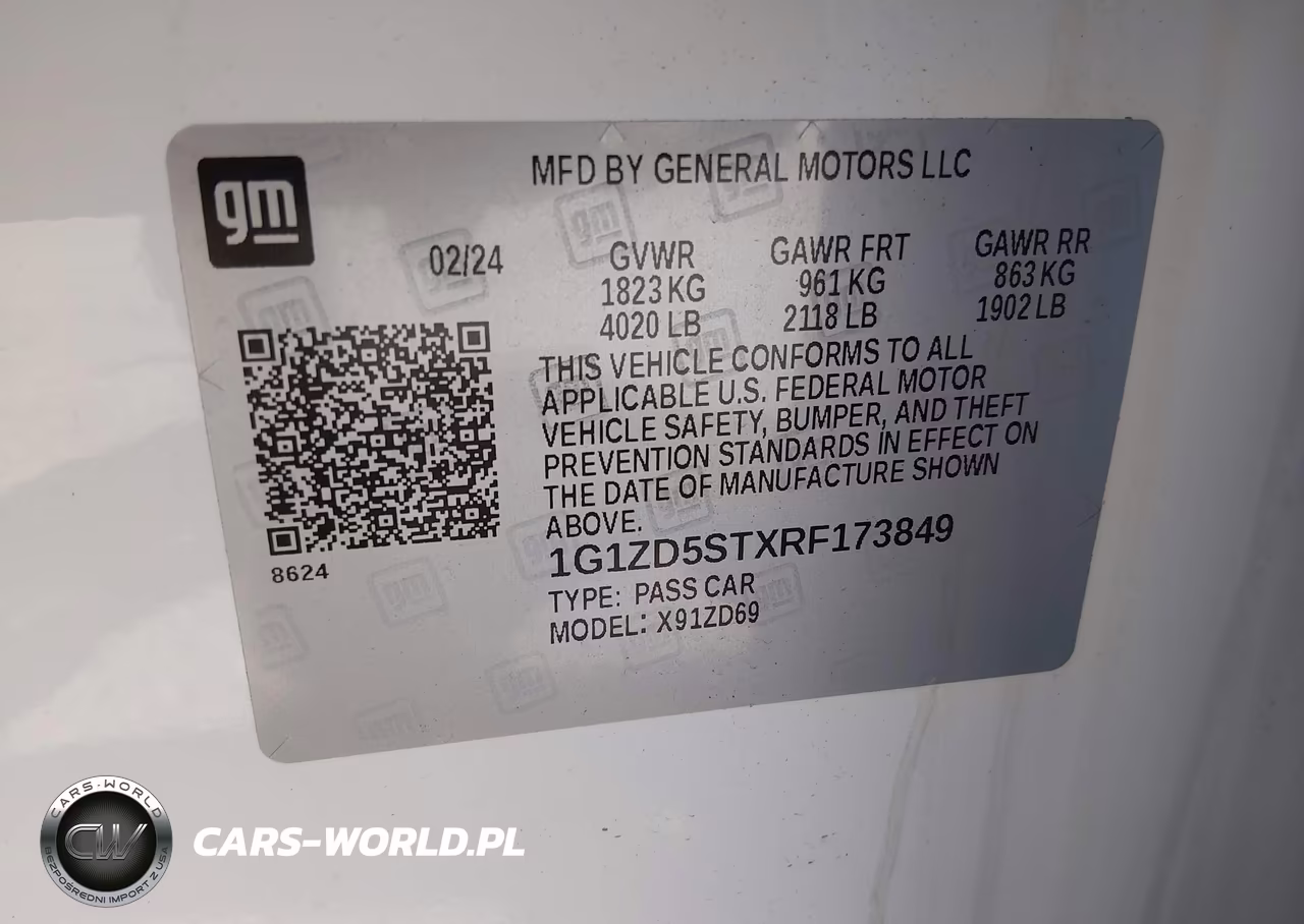 2024 Chevrolet Malibu Fwd 1Lt VIN:1G1ZD5STXRF173849 - 9
