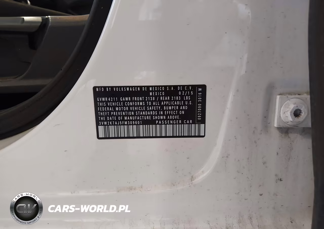 2015 Volkswagen Jetta 2.0L S VIN:3VW2K7AJ5FM309601 - 9