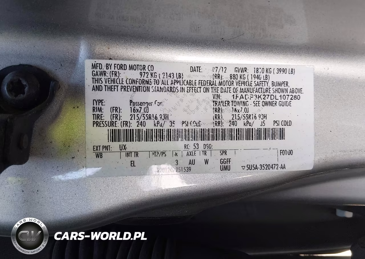 2013 Ford Focus Se VIN:1FADP3K27DL107280 - 9
