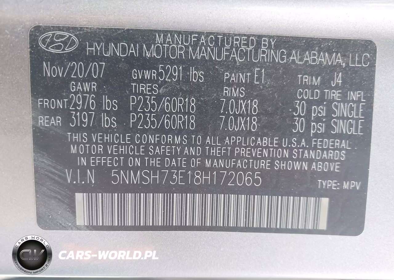 2008 Hyundai Santa Fe Limited-Se VIN:5NMSH73E18H172065 - 9