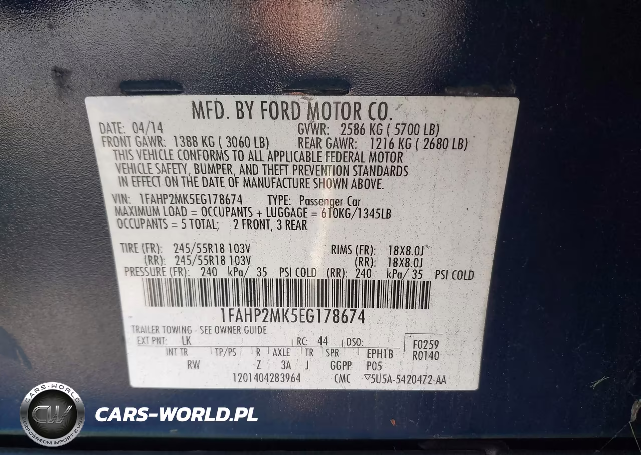 2014 Ford Police Interceptor VIN:1FAHP2MK5EG178674 - 9