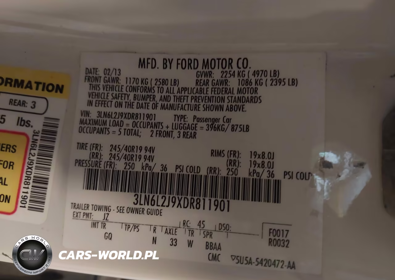 2013 Lincoln Mkz VIN:3LN6L2J9XDR811901 - 9