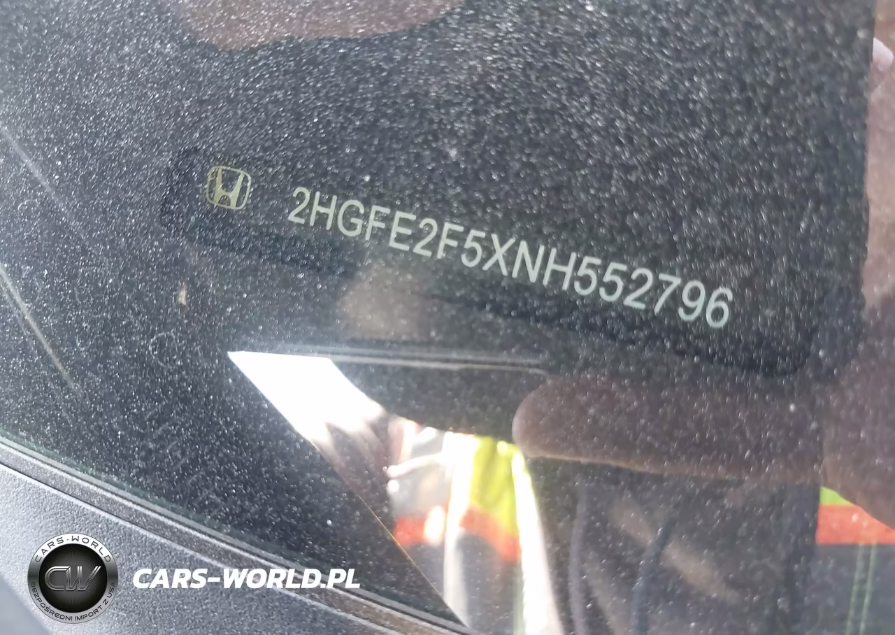 2022 Honda Civic Sport VIN:2HGFE2F5XNH552796 - 9