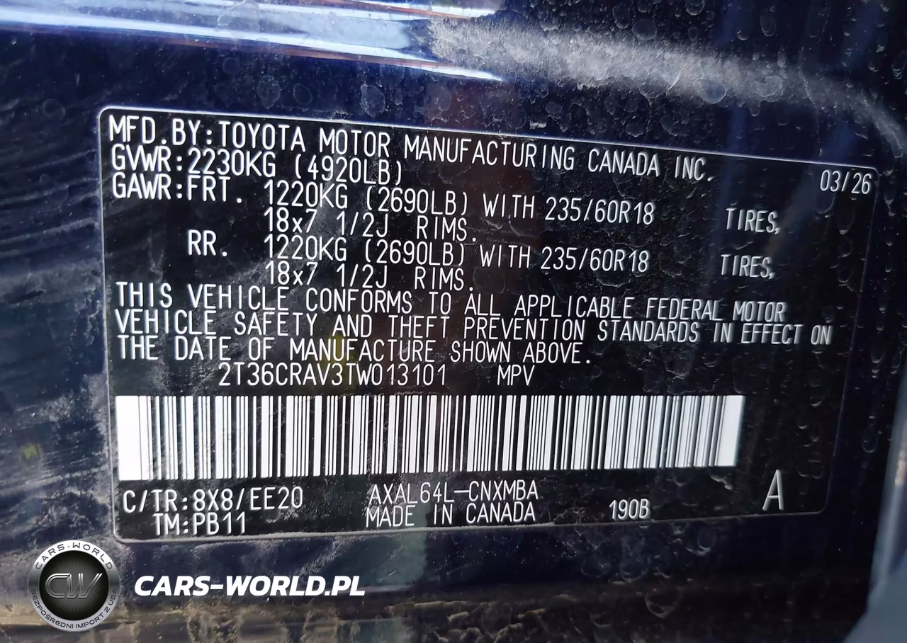 2026 Toyota Rav4 Xle Premium VIN:2T36CRAV3TW013101 - 9
